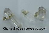 NGP1361 12*35mm - 16*55mm faceted nuggets white crystal pendants