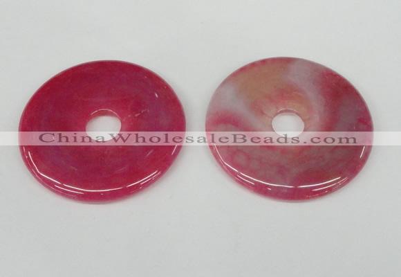 NGP1371 7*50mm - 8*55mm donut agate gemstone pendants