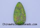 NGP139 2pcs 30*60mm teardrop dyed imperial jasper gemstone pendants