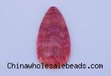 NGP141 2pcs 30*60mm teardrop dyed rhodochrosite gemstone pendants