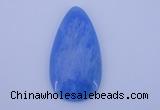 NGP142 2pcs 30*60mm teardrop dyed white jade gemstone pendants