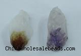 NGP1442 20*45mm - 25*55mm nuggets amethyst & citrine pendants