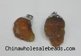 NGP1500 20*30mm - 25*50mm nuggets red agate gemstone pendants