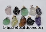 NGP1506 20*30mm - 25*50mm nuggets mixed quartz pendants