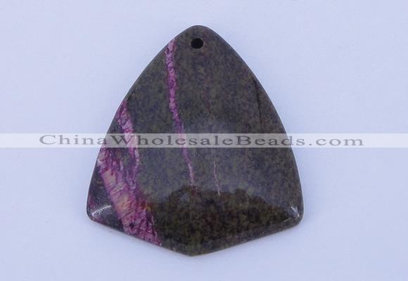 NGP151 2pcs 38*42mm fashion long spar stone pendants