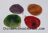 NGP1539 45*55mm - 50*60mm freeform agate gemstone pendants