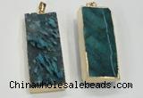 NGP1558 20*50mm - 22*50mm rectangle druzy agate pendants