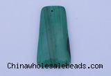 NGP157 2pcs 28*55mm trapezoid synthetic malachite pendants