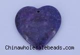 NGP159 2pcs 40*40mm heart kunzite gemstone pendants jewelry