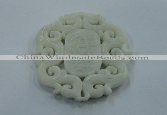 NGP1603 71*71mm Carved natural hetian jade pendants wholesale