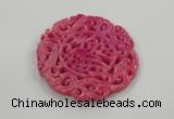 NGP1606 63*65mm Carved dyed natural hetian jade pendants wholesale