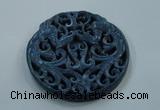 NGP1645 65*65mm Carved dyed natural hetian jade pendants wholesale