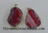 NGP1662 30*40mm - 35*45mm freeform druzy agate pendants