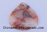 NGP173 2pcs 6*44mm flat teardrop rainbow agate gemstone pendants