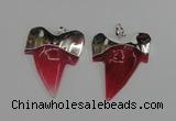 NGP1890 35*45mm - 38*55mm teeth-shaped agate gemstone pendants