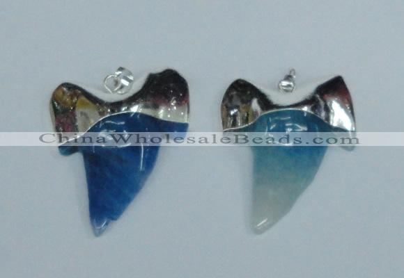 NGP1892 35*45mm - 38*55mm teeth-shaped agate gemstone pendants