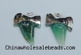 NGP1893 35*45mm - 38*55mm teeth-shaped agate gemstone pendants
