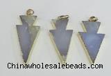 NGP1921 20*42mm - 22*50mm arrowhead agate gemstone pendants