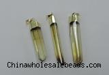 NGP1931 6*50mm - 8*55mm stick lemon quartz pendants wholesale