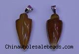 NGP2058 15*40mm - 18*45mm arrowhead striped agate pendants