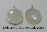 NGP2122 35*40mm - 40*45mm freeform druzy agate gemstone pendants