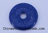 NGP218 7*50mm fashion dyed lapis lazuli gemstone donut pendant