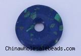 NGP222 5*30mm synthetic lapis lazuli & malachite gemstone donut pendant