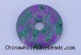 NGP224 5*30mm fashion synthetic ruby zoisite gemstone donut pendant