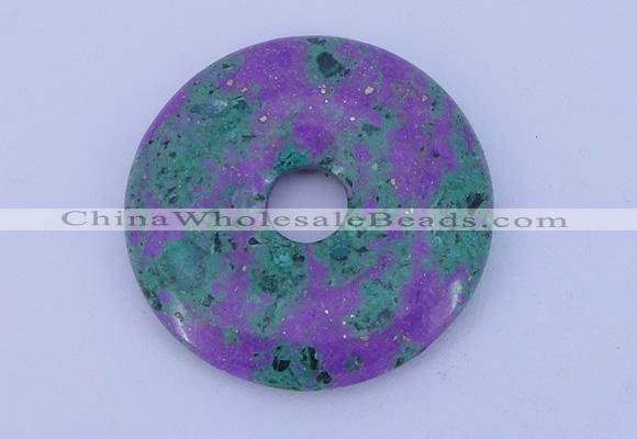 NGP224 5*30mm fashion synthetic ruby zoisite gemstone donut pendant