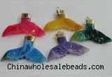 NGP2274 38*55mm - 40*60mm fishtail agate gemstone pendants