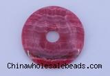 NGP229 7*50mm fashion dyed rhodochrosite gemstone donut pendant