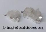 NGP2328 20*30mm - 25*35mm nuggets druzy quartz pendants