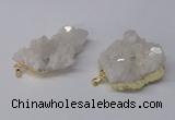 NGP2337 30*35mm - 35*40mm nuggets druzy quartz pendants