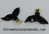 NGP2340 38*55mm - 40*60mm fishtail agate gemstone pendants