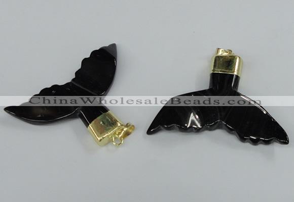 NGP2340 38*55mm - 40*60mm fishtail agate gemstone pendants
