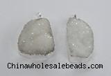 NGP2362 25*40mm - 35*45mm freefrom druzy agate pendants