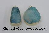 NGP2365 25*40mm - 35*45mm freefrom druzy agate pendants