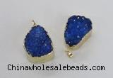 NGP2367 22*30mm - 25*30mm freefrom druzy agate pendants