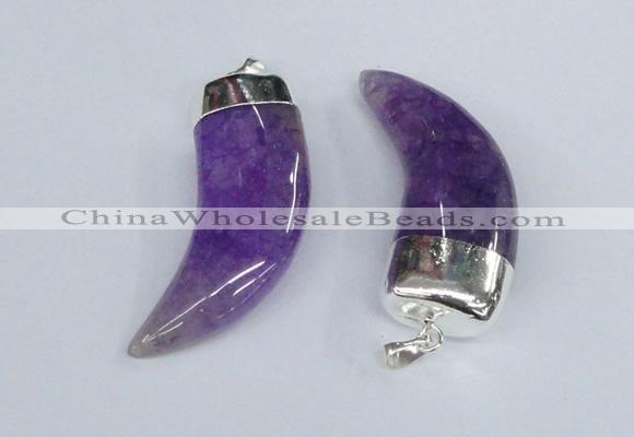NGP2378 20*48mm - 22*50mm oxhorn agate gemstone pendants