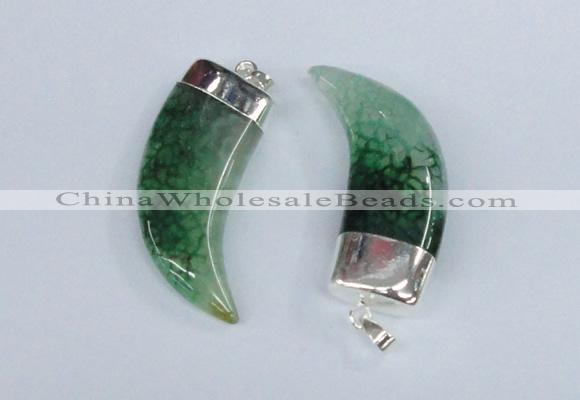 NGP2381 20*48mm - 22*50mm oxhorn agate gemstone pendants