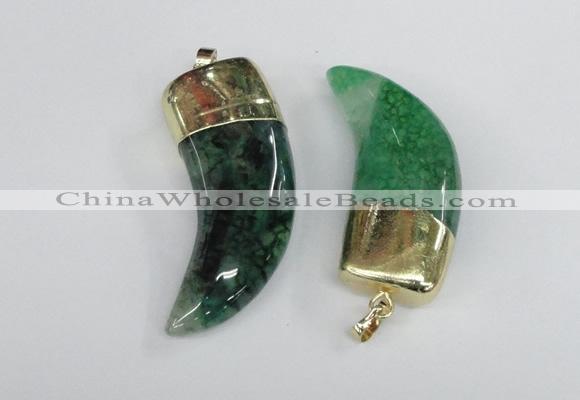 NGP2389 20*48mm - 22*50mm oxhorn agate gemstone pendants