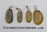 NGP2391 12*25mm - 20*30mm freeform druzy agate pendants