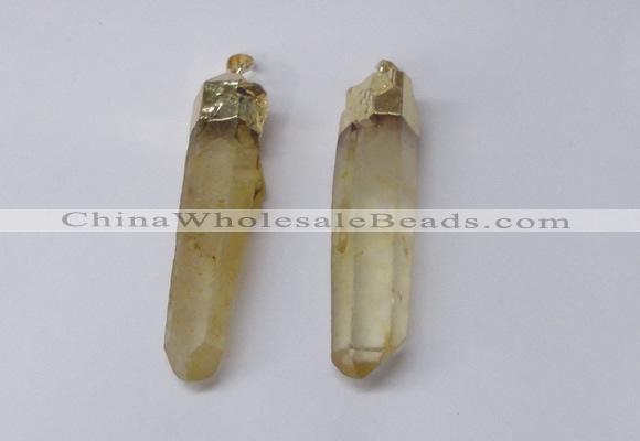 NGP2425 15*50mm - 18*65mm sticks dyed white crystal pendants