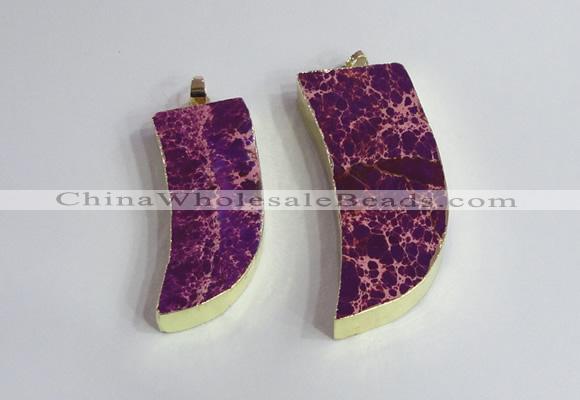 NGP2440 18*40mm - 20*50mm horn sea sediment jasper pendants