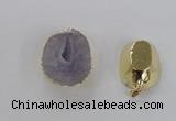 NGP2554 25*35mm - 30*40mm freeform druzy agate gemstone pendants