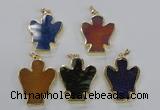 NGP2584 30*40mm angel agate gemstone pendants wholesale