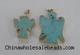 NGP2586 25*35mm - 38*48mm angel turquoise pendants wholesale