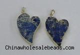 NGP2601 25*35mm - 35*45mm heart sea sediment jasper pendants