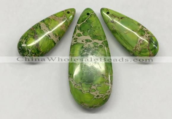 NGP264 15*30mm - 20*50mm flat teardrop sea sediment jasper pendants set