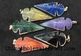 NGP2662 24*53mm - 26*55mm arrowhead agate pendants wholesale